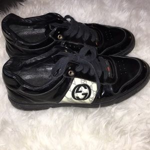 Patent leather Gucci low tops